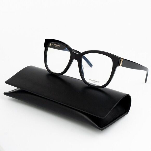 NEW Saint Laurent SLM97 001 Black Square Women Eyeglasses - Picture 1 of 13